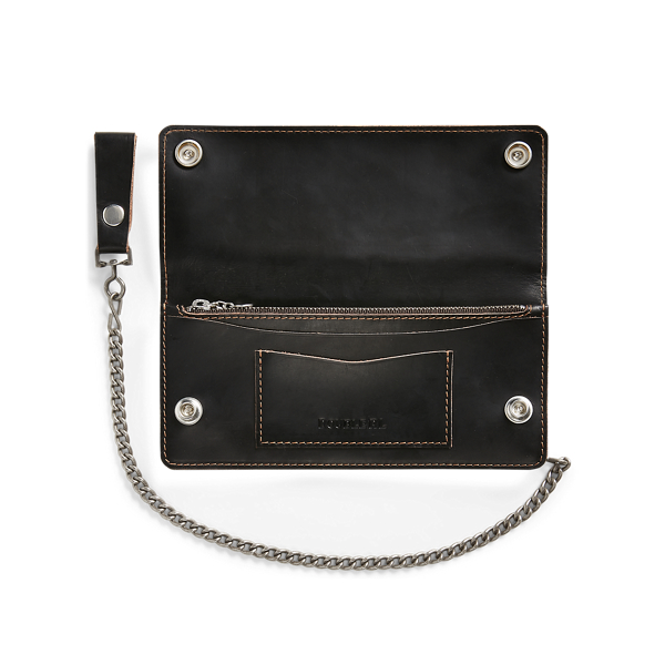 DOUBLE RL LEATHER CHAIN WALLET 0044080877