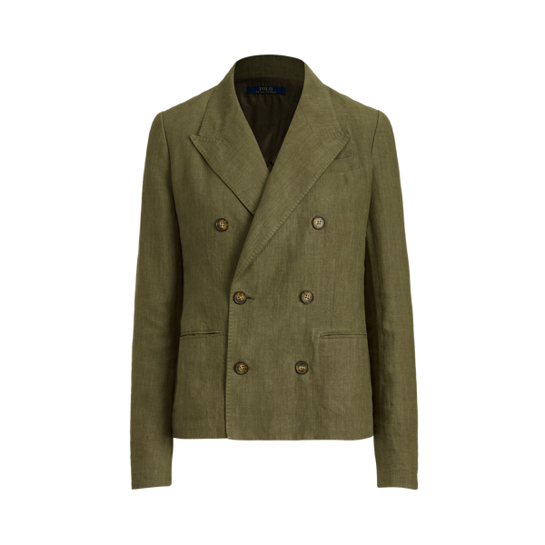 Blazer coupe croisée en lin