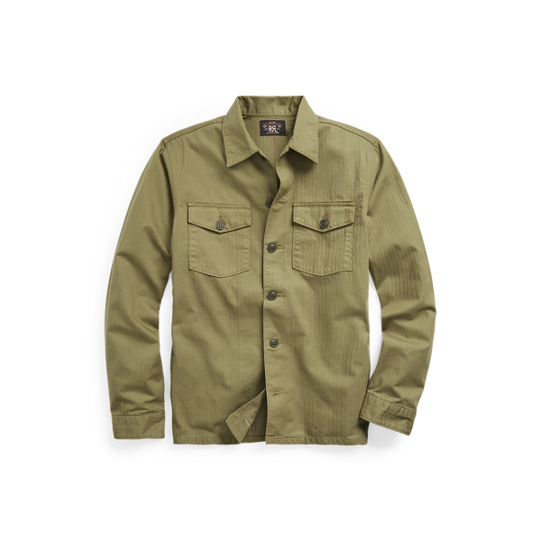 Chemise en sergé à chevrons