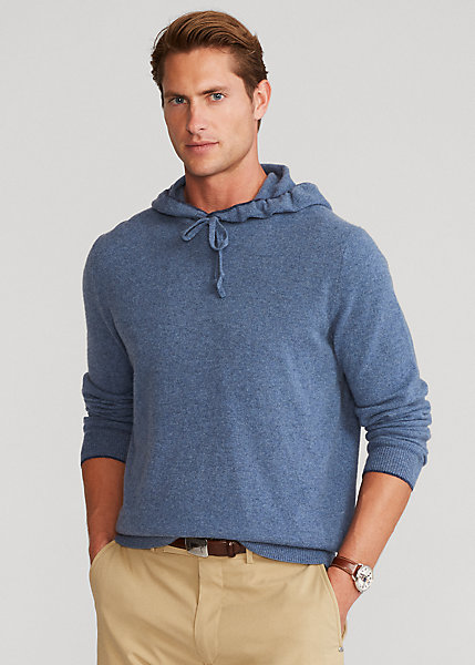 RALPH LAUREN WASHABLE CASHMERE HOODED SWEATER,0044604601