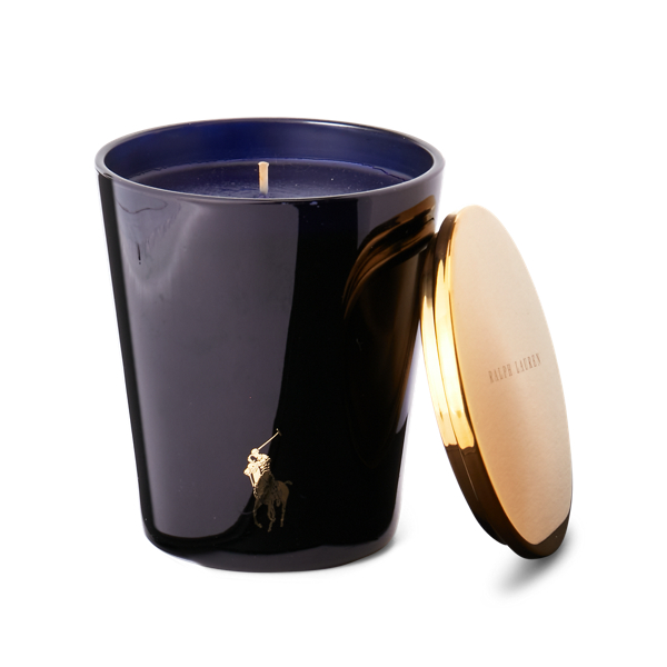 Shop Ralph Lauren St. Germain Candle In Navy / Gold