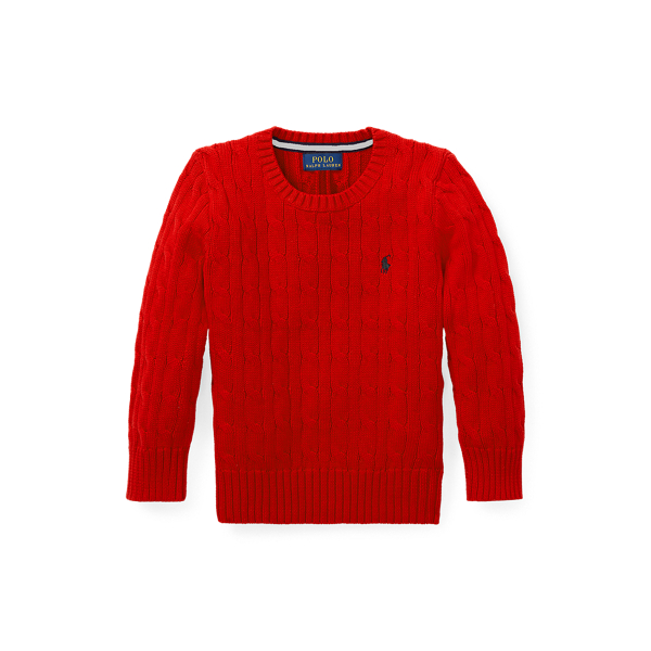 Polo Ralph Lauren Cable-knit Cotton Sweater In Rl 2000 Red