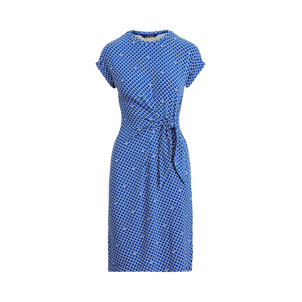 Robe avec liens et logo en jersey