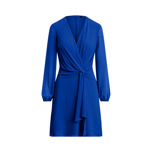 Robe manches longues en georgette