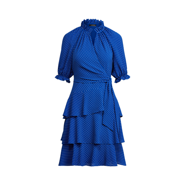 Robe à pois en crêpe