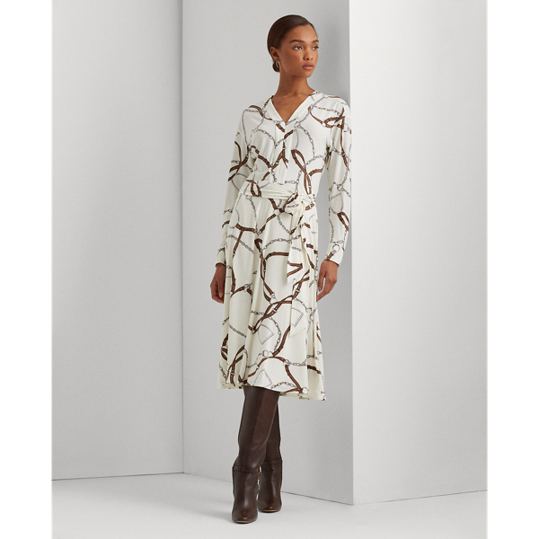 Lauren Print Jersey Fit-and-Flare Dress 1