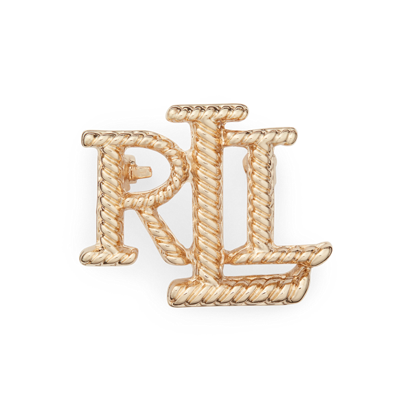 Badge logo en corde doré