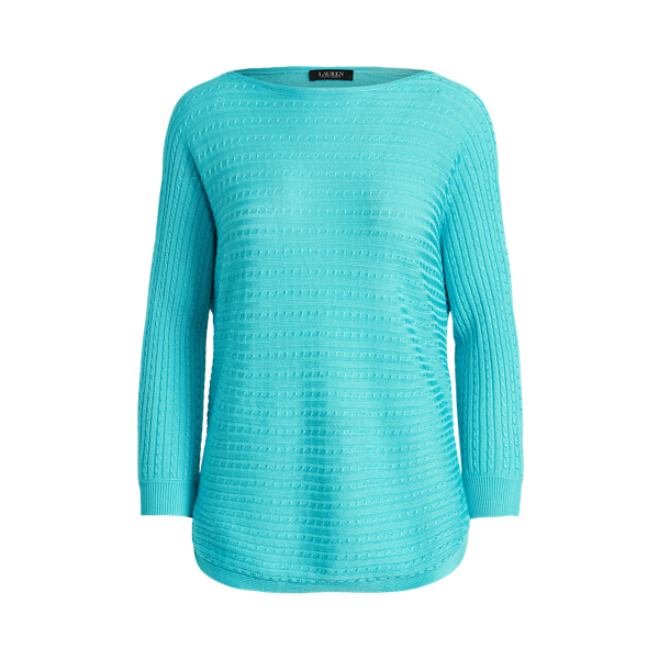 Pull torsadé à encolure bateau