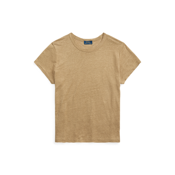 T-shirt à col rond en lin