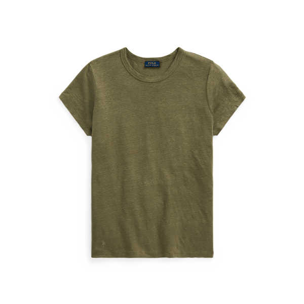 T-shirt à col rond en lin