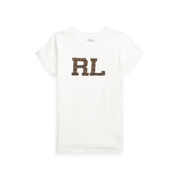 T-shirt RL perlé en jersey de coton