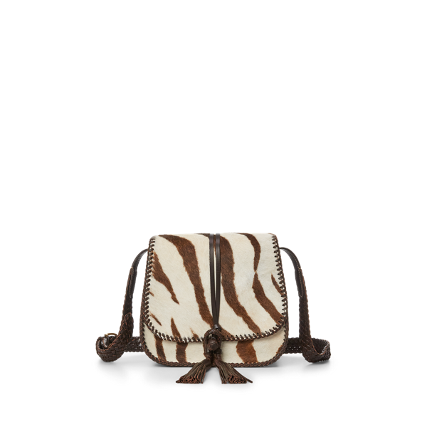 Sac selle poil de vachette zébré