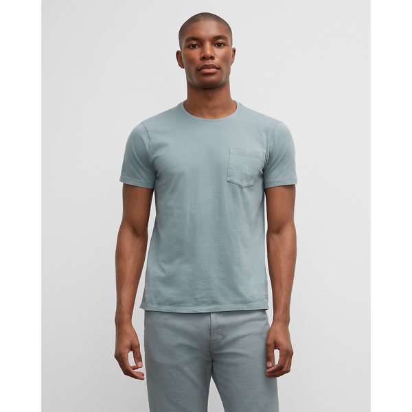CLUB MONACO WILLIAMS TEA DYED SHORT SLEEVE CREW