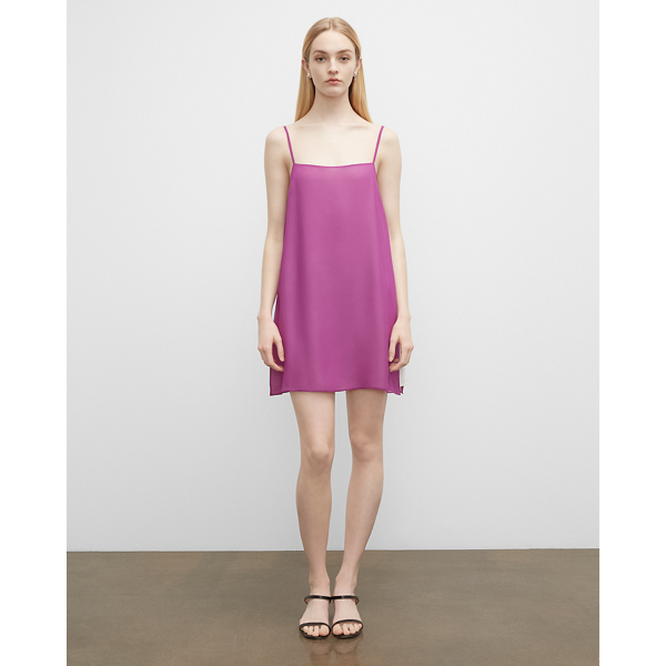 Club Monaco Cloud Silk Slipdress In Purple