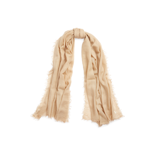 Écharpe froissée à franges