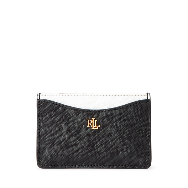 Porte-cartes en cuir à hachure croisée