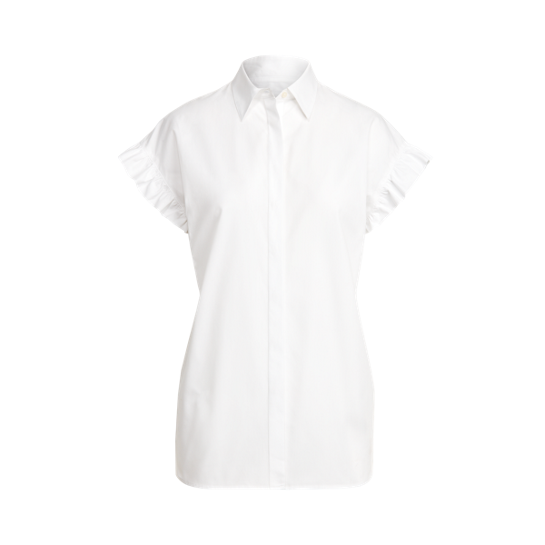 Chemise popeline coton à manches courtes