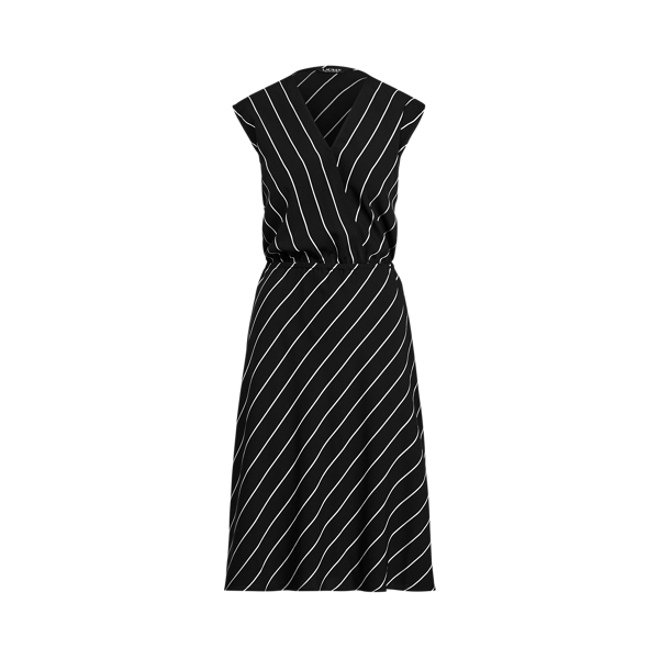 Robe rayée en satin