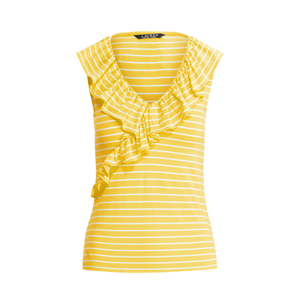 Haut sans manches en jersey rayé