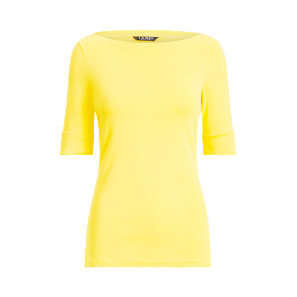 Haut en coton à encolure bateau