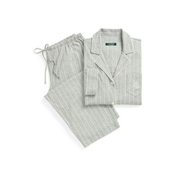 Pyjama Capri en coton rayé