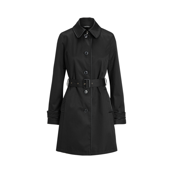 Faux Leather-Trim Trench Coat for Women | Ralph Lauren® IE