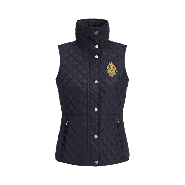 Gilet matelassé écusson broderie bullion