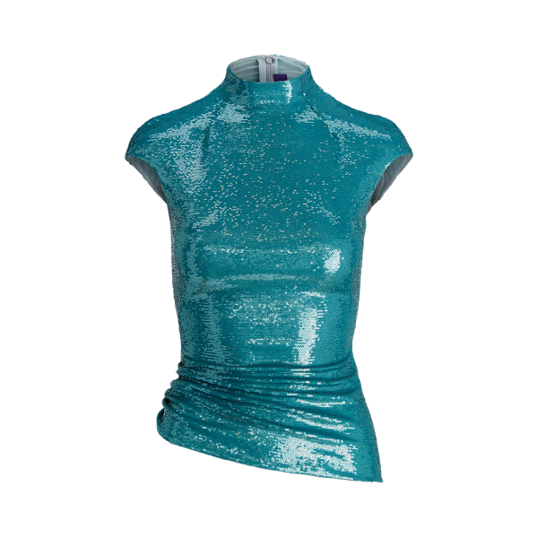 Chemisier Robynn en tulle stretch décoré