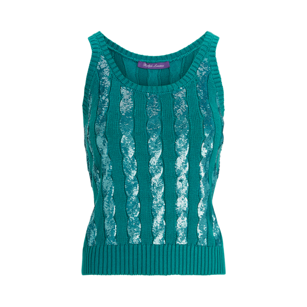 Pull sans manches à sequins