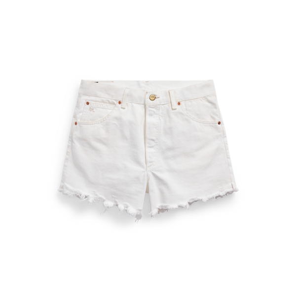 Short coupé brut en denim