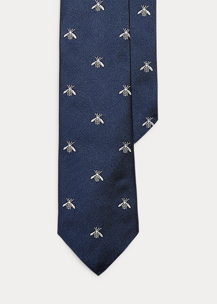 Ralph Lauren Vintage-inspired Silk Narrow Tie In Navy