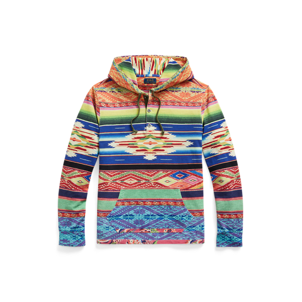 Sweat à capuche en piqué à motif sarape