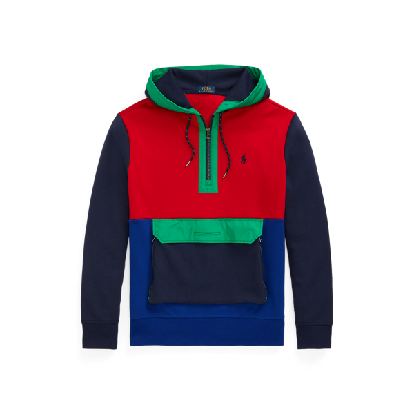 Sweat à capuche maille double en piqué