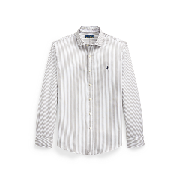 Chemise cintrée rayée en popeline