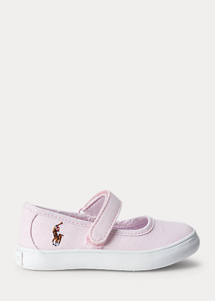 Polo Ralph Lauren Kids' Leyah Iii Ez Sneaker In Light Pink Oxford
