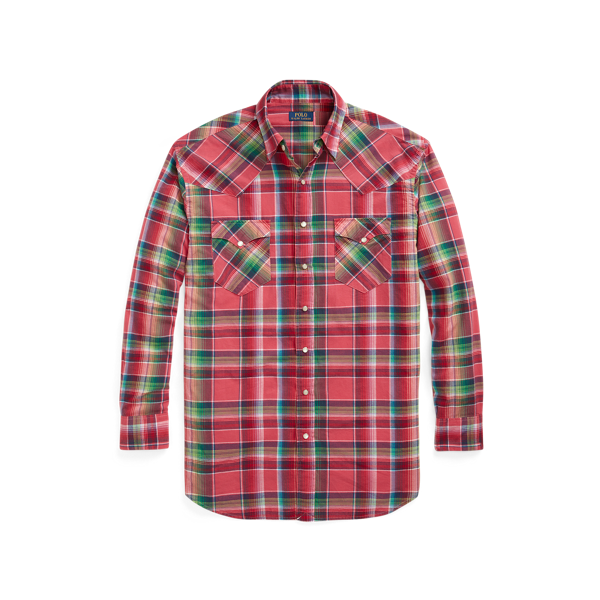 Chemise western coton madras
