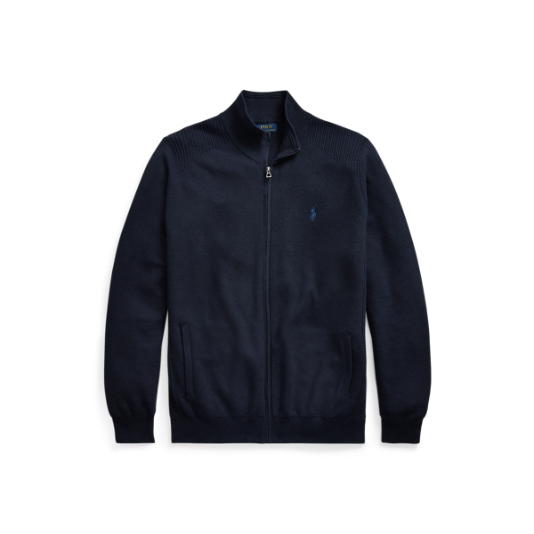 Pull entièrement zippé en coton piqué