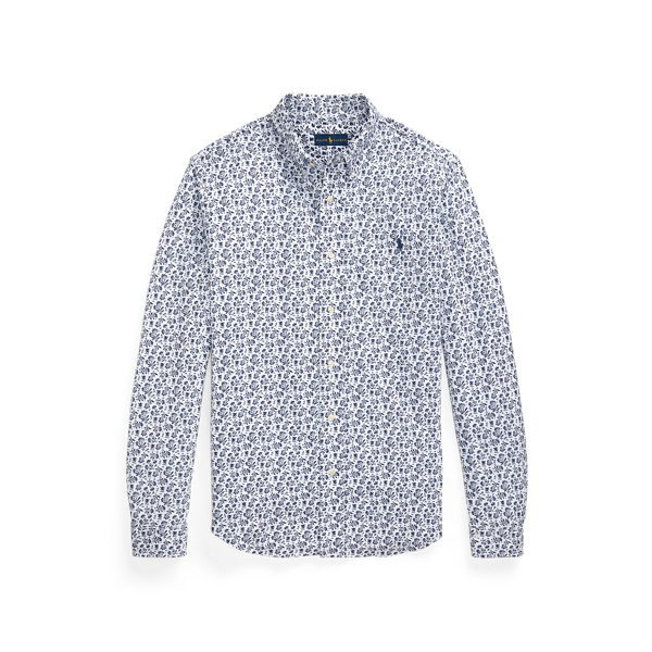 Chemise ultralégère fleurie en piqué