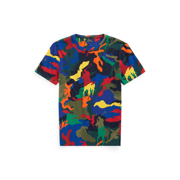 T-shirt ajusté camouflage poney Polo