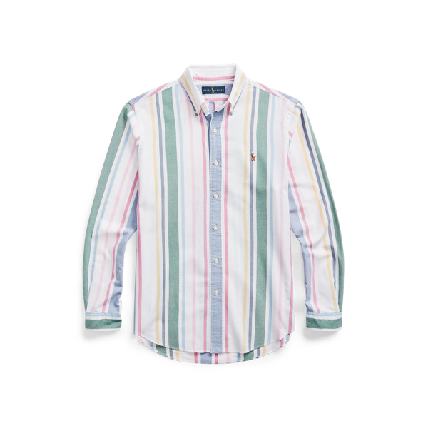 Chemise Oxford ajustée à rayures