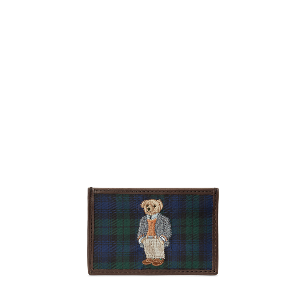 Porte-cartes Polo Bear à motif tartan