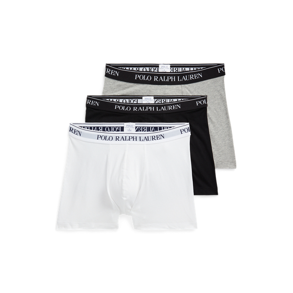 Lot de trois slips-boxers coton stretch