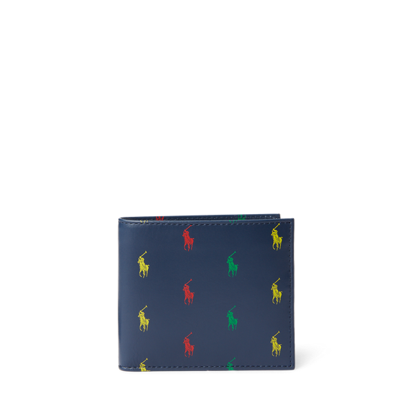 Portefeuille à motif poney en cuir