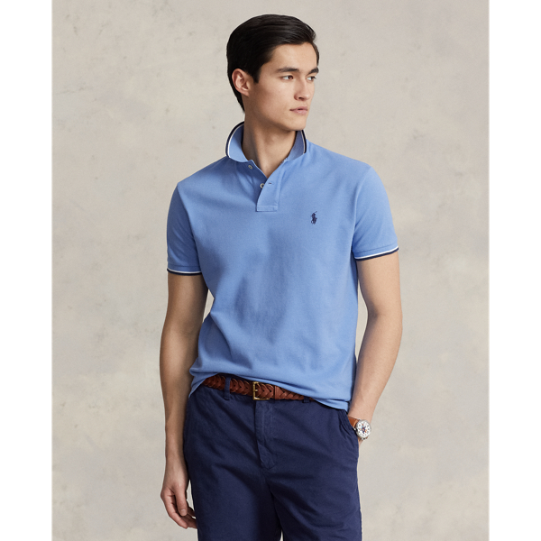 Custom Slim Fit Mesh Polo Shirt for Men Ralph Lauren® AM
