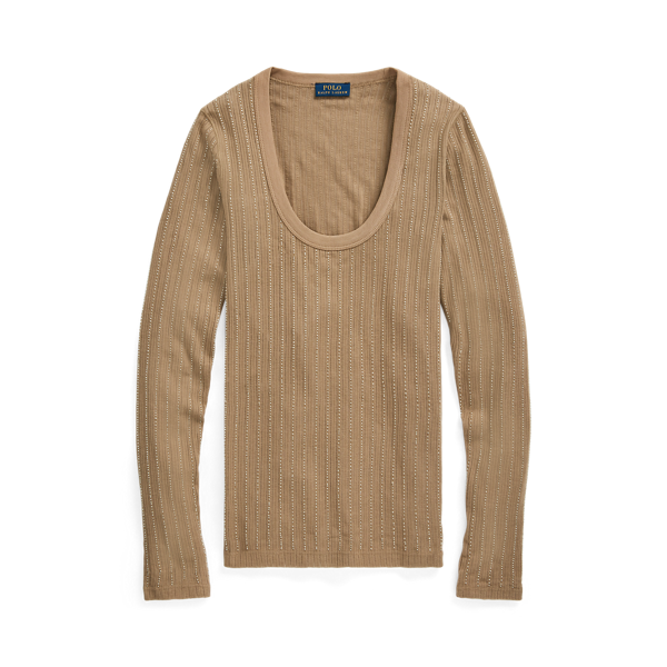 Pull perlé en pointelle