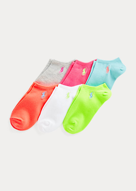 Polo Ralph Lauren Kids' Low-cut-sock 6-pack In Assorted