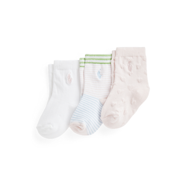 Ralph Lauren Babies' Crew Sock 3-pack In Assorted