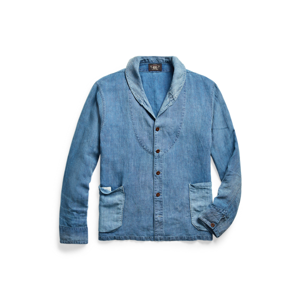 Surchemise en lin indigo