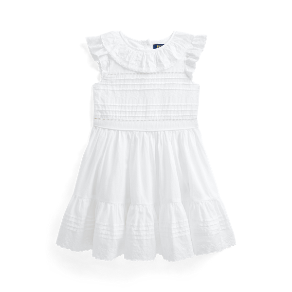 Robe brodée en batiste de coton