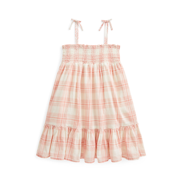 Robe écossaise en dobby de coton